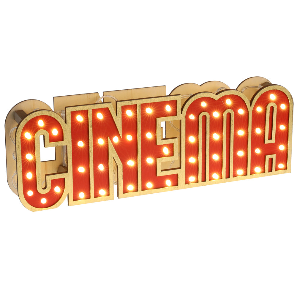 Light Up Cinema Sign - 30cm x 10cm