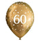Gold Celebration 60th Birthday Latex Balloons - 11