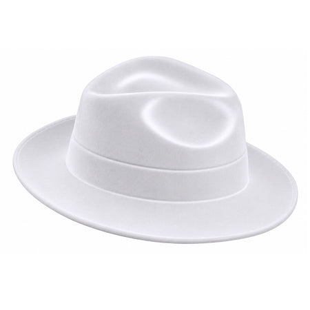 White Felt Fedora Hat