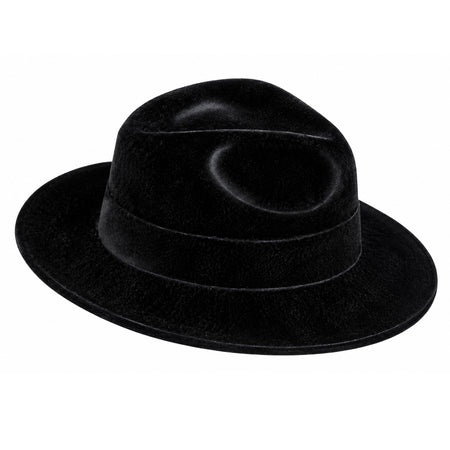 Black Felt Fedora Hat