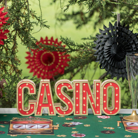 Light Up Casino Sign - 30cm x 10cm