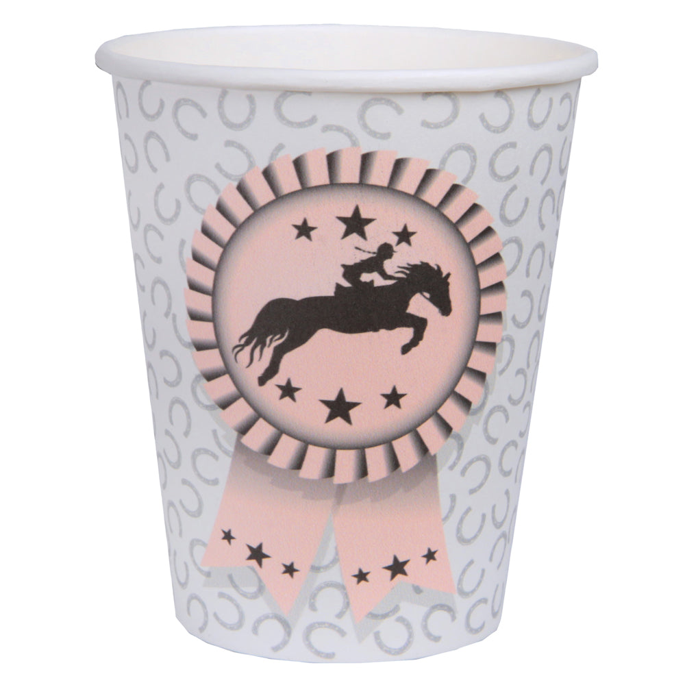 Horse Racing Equestrian Paper Cups - 266ml - Pack of 10