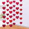 Red Foiled Hearts String Decoration - 2.1m - Pack of 6