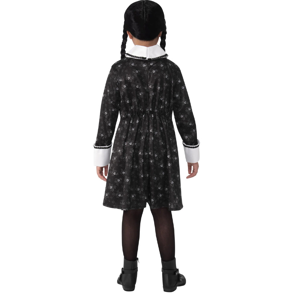 Kid's Official Wednesday Addams Costume | Licensed Netflix Fancy Dress ...