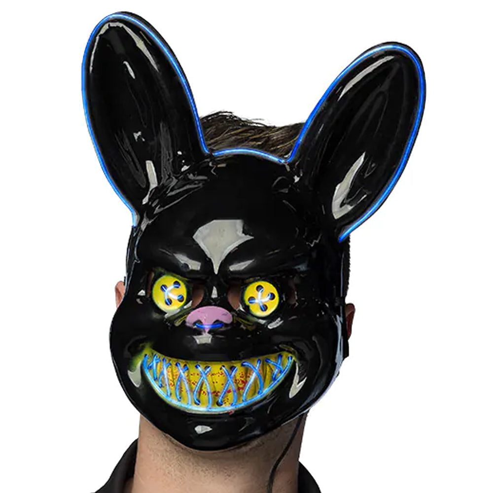 LED Light-Up Killer Rabbit Halloween Mask - Terrifying Horror Costume ...