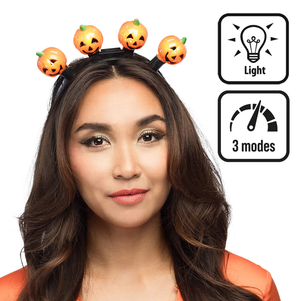 LED Light-Up Pumpkin Tiara Headband