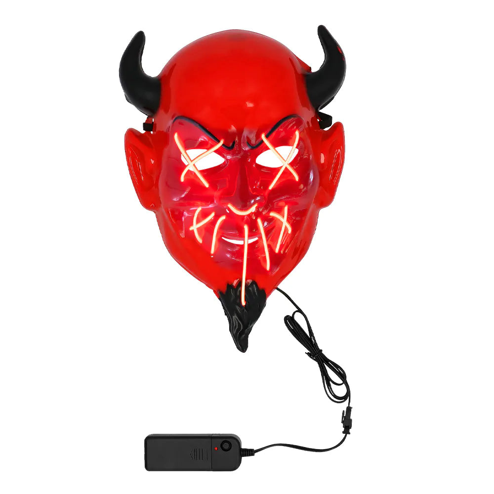 LED Light-Up Devil Halloween Mask