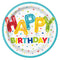 Happy Balloon Birthday Paper Plates - 23cm - Pack of 8