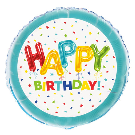Happy Balloon Birthday Foil Balloon - 18