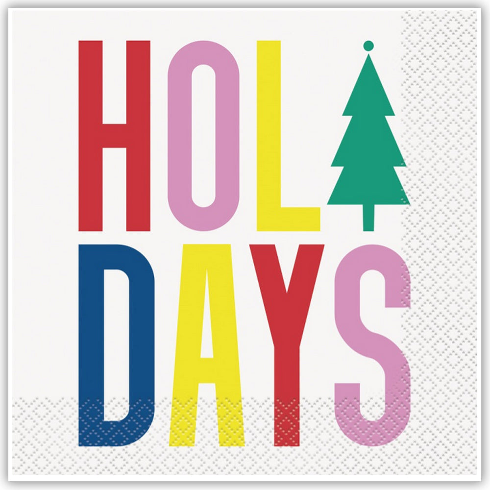 Vibrant Christmas Holidays Paper Napkins - Pack of 16
