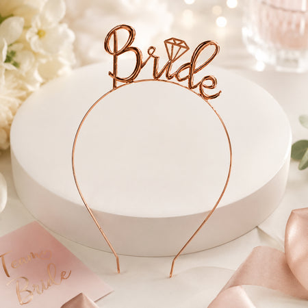 Bride Rose Gold Headband | Hen Party Accessory