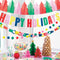Vibrant Christmas Tree Shaped Tissue Garland - 3.7m