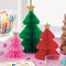 Vibrant Christmas Honeycomb Tree Centrepiece Decorations - Pack of 3