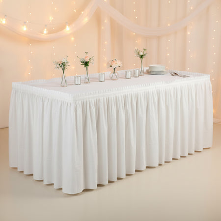 White Table Skirting – 70cm x 4.2m