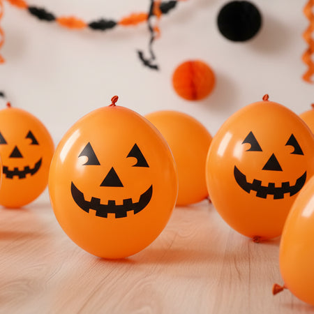 Halloween Pumpkin Orange Latex Balloons -9
