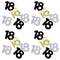 Birthday Glitz Black & Silver 18th Confetti - 14g