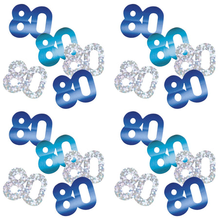Birthday Glitz Blue 80 Confetti - 14g