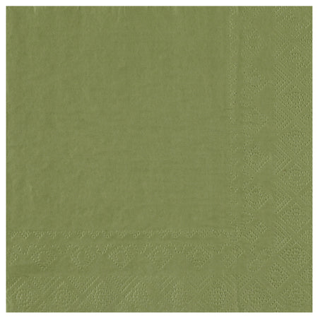 Olive Sage Green Paper Napkins - 33cm - Pack of 25