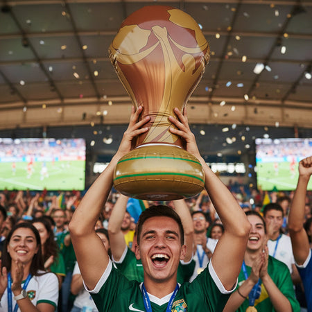 Inflatable World Football Trophy - 60cm