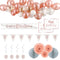 80th Birthday Rose Gold Glitz Decoration Pack