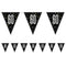 Birthday Glitz Black & Silver 60th Flag Bunting - 2.7m