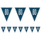 Birthday Glitz Blue 60th Flag Bunting - 2.7m