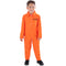 Kid's Escaped Prisoner Orange Boilersuit Costume