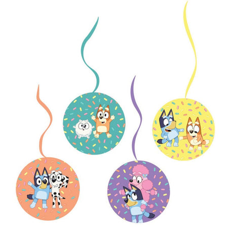 Bluey Swirl Decorations - Pack of 4