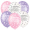 Pink Mix Happy Birthday Latex Balloons - 12