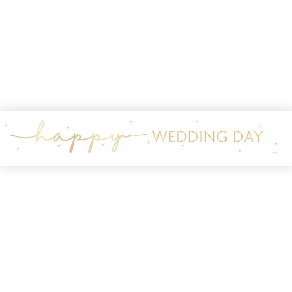 Happy Wedding Day Foil Banner - 2.7m