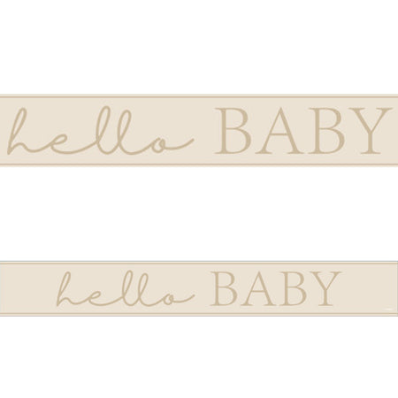 Hello Baby Neutral Foil Banner - 2.7m