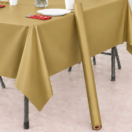 Gold Plastic Table Roll - 30m x 1m