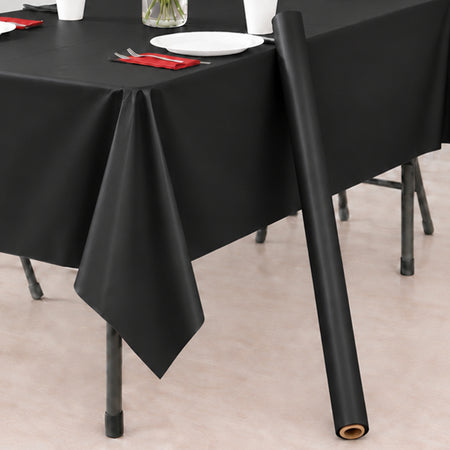 Black Plastic Table Roll - 30.5m x 1m