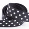 Black Polka Dot Grosgrain Ribbon - 25mm - 10m Roll