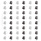 Birthday Glitz Black & Silver 40th Hanging Decorations - 1.52m - Pack of 6