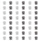 Birthday Glitz Black & Silver 50th Hanging Decorations - 1.52m - Pack of 6