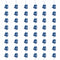 Birthday Glitz Blue 40th Hanging Decorations - 152cm - Pack of 6