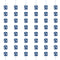 Birthday Glitz Blue 50th Hanging Decorations - 1.52m - Pack of 6