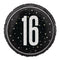 Birthday Glitz Black & Silver 16th Prismatic Foil Balloon - 18