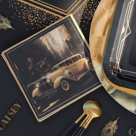 1920's Gatsby Paper Napkins - 33cm - Pack of 20