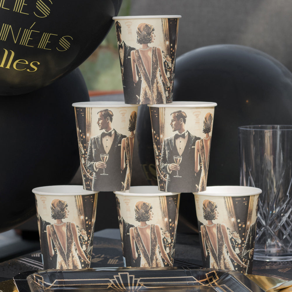 1920's Gatsby Paper Cups - Pack of 10