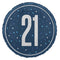 Birthday Glitz Blue 21st Prismatic Foil Balloon - 18