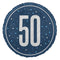 Birthday Glitz Blue 50th Prismatic Foil Balloon - 18
