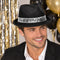 Black Happy New Year Flock Fedora Hat - Each