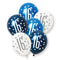 Birthday Glitz Blue 16th Pearlised Latex Balloons - Pack of 6