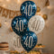 Birthday Glitz Blue 40th Pearlised Latex Balloons - Pack of 6
