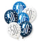 Birthday Glitz Blue 50th Pearlised Latex Balloons - Pack of 6
