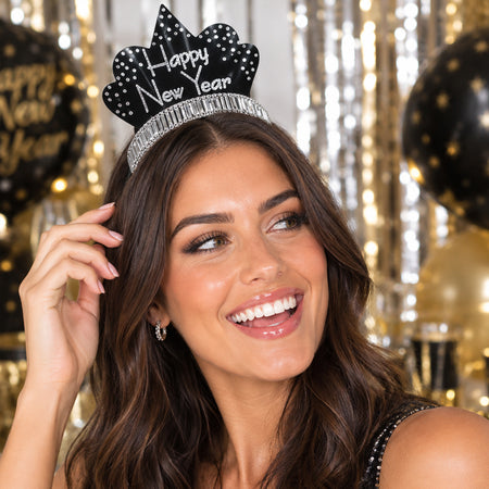 Happy New Year Black & Silver Tiara - Each
