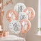 Birthday Glitz Rose Gold 18th Pearlised Latex Balloons - 12