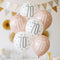Birthday Glitz Rose Gold 70th Pearlised Latex Balloons - 12